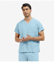 Conjunto de Uniforme Médico Blanco 42217, Color Sólido, para Clínica Dental, Spa, Terapia Podal, Producto Nuevo con Logotipo Bordado