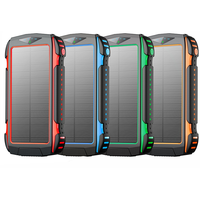 Station d'alimentation portable 20000mAh PD 18W QC 3.0 avec affichage LED solaire sans fil pour camping, chargeur mobile pour téléphones portables et ordinateurs portables