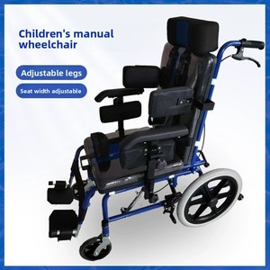 Silla de Ruedas Manual Pediátrica de Acero Ligero con Certificación CE, Plegable, 15-18 kg, Ayuda de Rehabilitación para Viajes en Casa, Silla de Ruedas para Parálisis Cerebral - Product Image 3