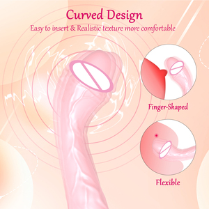 Vibratore clitorideo massaggiatore Dildo punto G per donna, stimolatore clitoride vibrante ricaricabile con funzione di riscaldamento 10 potente - Product Image 6