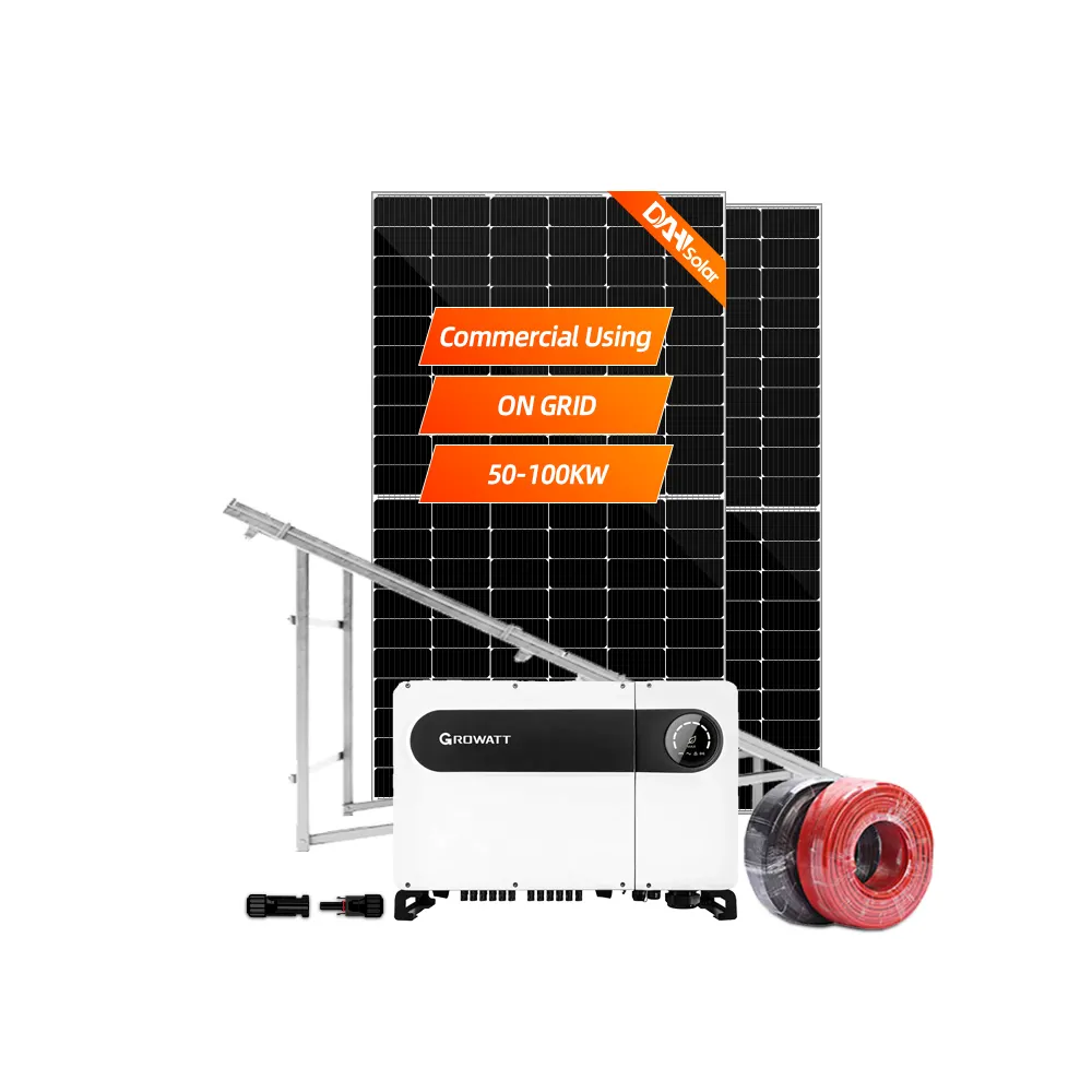 Dah Hoge Efficiëntie 20 Kw 30kw 40 Kw Op Net Zonne-Energie Opslag Systeem 50kw 100kw 150kw Grid Tie Pv Systeem