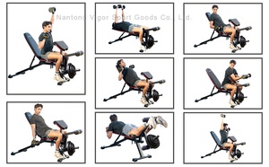 <span class=keywords><strong>Banco</strong></span> de pesas ajustable de fábrica VIGFIT con extensión de piernas y almohadilla de predicador <span class=keywords><strong>banco</strong></span> de <span class=keywords><strong>ejercicios</strong></span> de alta resistencia para entrenamiento de uso doméstico - Product Image 5