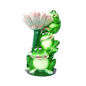 Sculpture de grenouille créative en résine époxy, art populaire, pour l'aménagement paysager extérieur de villas, cours, parcs, étangs, piscines et jardins - Product Image 5