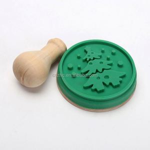 3D Christmas Silicone Cookie Stamp with Wooden Handle Baking & Pastry Tool - Product Image 5