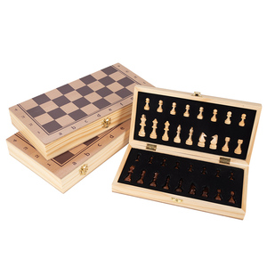 Scacchiera RUNAN Ecologica Fatta a Mano di Lusso Portatile Pieghevole Magnetica <span class=keywords><strong>in</strong></span> <span class=keywords><strong>Legno</strong></span> Massello con Pezzi Personalizzabili per Giochi - Product Image 3