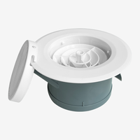 Couvercle d'aération réglable pour l'intérieur Système CVC Diffuseur rond détachable en plastique ABS Évent d'air frais ultra-mince
