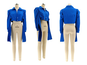 Blusa Profissional Elegante com Cintura Marcada e Detalhe de Amarração, Blusa de Manga Longa Branca para Escritório - Product Image 6