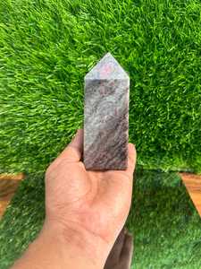 Torre de cristal de zoisita rubí amatista natural, obelisco de energía curativa Feng Shui tradicional para meditación y piedra de decoración del hogar - Product Image 4