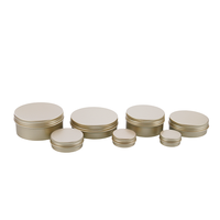 Latas de Aluminio Metálicas Modelo KX de 20 ml, D39*H20 mm, Recipientes Redondos Recargables con Tapa y Brocha para Bálsamo Labial, Crema Cosmética