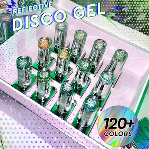 Beauty Products For Women Laser Disco Gel Nail Polish 15ml 12colors Collection Glitter Gel Polish Set