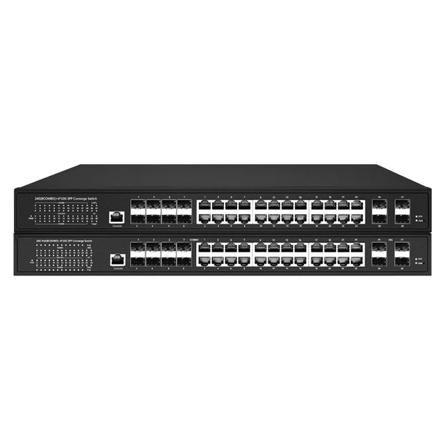 L3 Managed Switch 16 Ports Gigabit PoE 8 1G RJ45 Combo 8 1G SFP Combo With 4 10G SFP Slot Uplink