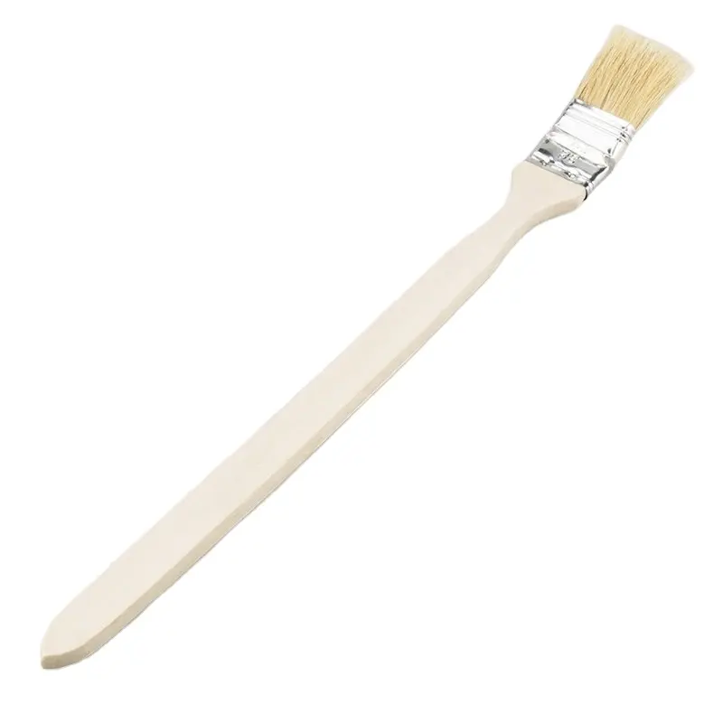 HYSTIC 1.5-Inch Industrial Grade Side Bend Paintbrush Wooden Handle Solvent Resistant Pig Sideburns Brush
