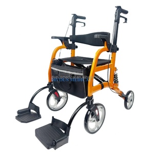 High Quality Ultralight Mobility Chair with Wheels Disabled Wheelchair for the Elderly <b>Walker</b> Folding Walking Aid - Product Image 2