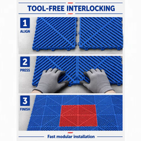 Tapis de grille de drainage carrée emboîtable en plastique PP de 1,8 cm d'épaisseur pour l'entretien automobile, les ateliers 4S et les outils de nettoyage de voitures