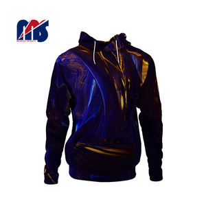 Conjuntos de Sudadera con capucha y cremallera completa para hombre personalizados de alta calidad, ropa de calle Unisex para estampado de piel abullonada, logotipo personalizado OEM - Product Image 3