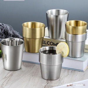 Taza de Acero Inoxidable 304, Vaso para Agua, Té, Café, Cerveza, Bebidas Frías, Taza Coreana de Doble Capa Anti-quemaduras para Enjuague Bucal - Product Image 4