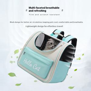 Ransel kucing kapasitas besar, tas hewan peliharaan nyaman bersirkulasi dengan gaya mode tas kucing luar ruangan portabel - Product Image 5