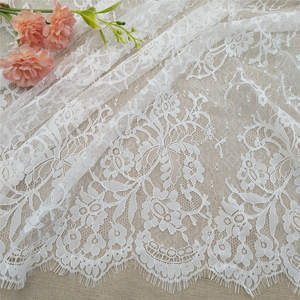 Flower <b>French</b> Knitted Eyelash Lace Fabric Eco-Friendly <b>Vintage</b> Fancy Luxury High Quality Textile for Sewing Decoration 3Yards - Product Image 5