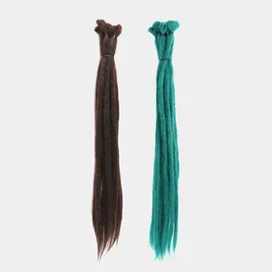 男性と女性のための手作りの50cm合成ドレッドロックヘアエクステンションレゲエのためのツイストかぎ針編みブレード