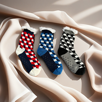 Chaussettes d'intérieur en acrylique transparentes à double couche de haute qualité avec motif animalier pour filles, à usage quotidien