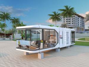 Casa Mobile Usata con Struttura in Acciaio in <span class=keywords><strong>Vendita</strong></span> - Condizioni Ottime, Casa su Ruote di Seconda Mano Pronta per il Trasferimento, Prefabbricata Ecologica ad Energia Solare - Product Image 4
