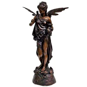 Griekse Magic Levensgrote Holding Hatchet Vrouw Bronzen Engel Standbeeld
