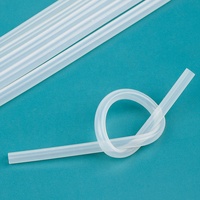 Pailles à boire en silicone transparent de qualité alimentaire pour biberons et gobelets, écologiques, et flexibles pour l'inhalation d'hydrogène