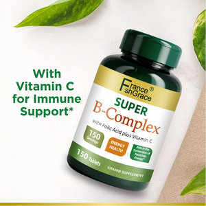 ผู้ผลิตอาหารเสริม OEM ซูเปอร์บีคอมเพล็กซ์ พร้อมวิตามินซี กรดโฟลิก เสริมภูมิคุ้มกันและพลังงาน 150 เม็ด ซูเปอร์บีคอมเพล็กซ์ - Product Image 2