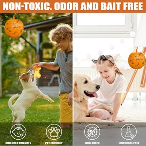 Trampas para Moscas <span class=keywords><strong>en</strong></span> Forma de Bola, Trampa para Moscas Interior, Bola Adhesiva Colgante para Insectos Exterior, Bola Trampa para Mosquitos para <span class=keywords><strong>Plantas</strong></span> de Interior y Cocina - Product Image 3
