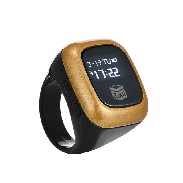 Iqibla Smart Tasbih Tally Counter Muslim Zikr Ring for Prayer Time Reminder with Multi-Langua