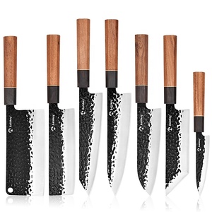 Acero de alto carbono Japón Nakiri Santoku carne deshuesado carnicero tallado juego de cuchillos de cocina - Product Image 2