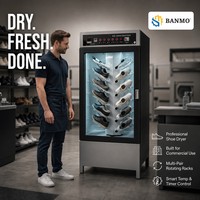 Séchoir à chaussures commercial BANMO, 10 à 30 paires, 3600W, grande capacité, armoire de séchage de chaussures avec étagères rotatives, contrôle intelligent de la température