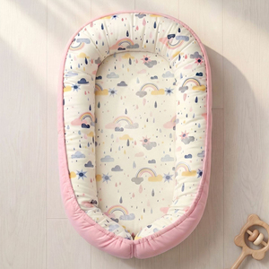 Cuna Portátil para Bebés NZMAN, <span class=keywords><strong>Cama</strong></span> para Bebé en la <span class=keywords><strong>Cama</strong></span>, Colchón de Viaje Plegable de Punto, Lavable, Ropa de <span class=keywords><strong>Cama</strong></span> para Niños - Product Image 5