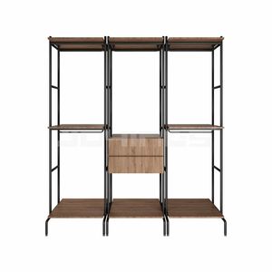 Guardaroba aperto in metallo con combinazione <span class=keywords><strong>di</strong></span> guardaroba per camera da letto appendiabiti per la <span class=keywords><strong>casa</strong></span> cappotto per soggiorno mobili - Product Image 5