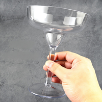 Vente en gros de gobelets à margarita en plastique de 10 oz, verres à margarita en acrylique transparent pour les mariages et les fêtes