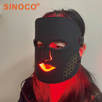 Masque facial LED en silicone 415 pour la récupération après une chirurgie plastique, masque lumineux à base de LED pour la réduction des rides