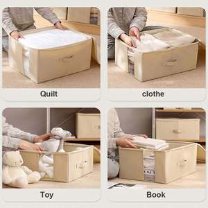 Bolsa de Almacenamiento Resistente, Bolsa de Tela No Tejida para Guardar Ropa, Edredones y Zapatos, Protege de Polvo, Suciedad y Humedad, con Asas - Product Image 5