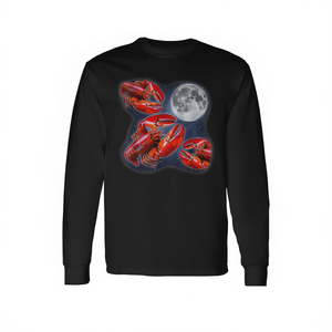 Camiseta de manga larga Three Lobster Moon con diseño de luna llena, ropa unisex - Product Image 2