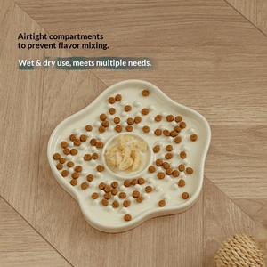 Assiettes à lécher anti-étouffement en céramique pour chats et chiens, bol à lécher en forme de fleur pour chats, chiens et <span class=keywords><strong>animaux</strong></span> - Product Image 2
