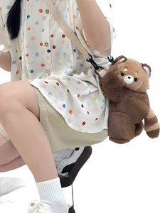 Bolso <span class=keywords><strong>de</strong></span> Peluche <span class=keywords><strong>de</strong></span> <span class=keywords><strong>Panda</strong></span> Rojo Acostado, Lindo Bolso <span class=keywords><strong>de</strong></span> Peluche, Mochila <span class=keywords><strong>de</strong></span> un Solo Hombro, Bolso Bandolera <span class=keywords><strong>de</strong></span> Muñeca para Mujer - Product Image 5