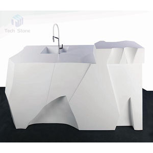 Excepcional Barra de Bar de Piedra Artificial Ecológica con Diseño de Forma Original para Uso Comercial en Hoteles y Escuelas, Tamaño Personalizable - Product Image 1