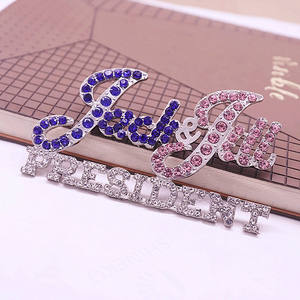 Narin Hollow mektup tasarım hediyeler JJOA yaka <span class=keywords><strong>Pin</strong></span> mavi ve pembe Rhinestone kakma Jack ve Jill Associate broş <span class=keywords><strong>Pin</strong></span> - Product Image 2