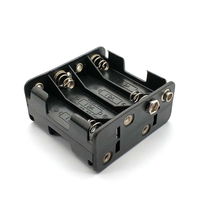 Boîtier de support de batterie 8 AA avec fils conducteurs PP Matériau Noir Couleur Nickelé