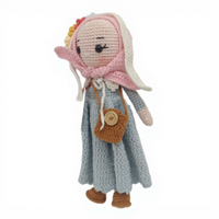 Poupée musulmane tricotée à la main, compagnon pour enfants, jouet en peluche, style islamique, poupée en peluche