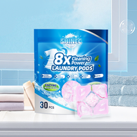 Sampel Gratis 10g 30 Buah 5 in 1 Kapsul Deterjen Cuci Pakaian Ramah Lingkungan Bio-Enzim Pembersih Mendalam Dengan Butiran Pewangi