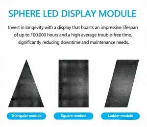 Écran LED sphérique flexible étanche pour installation suspendue en extérieur, mur vidéo d'animation 3D pour restaurant Planète - Product Image 3