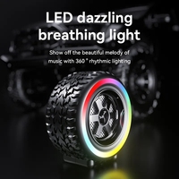 Mini haut-parleur de fête Offre Spéciale G2389 pneu RGB BT haut-parleur sans fil Portable multifonctionnel Subwoofer carte TWS extérieure