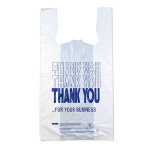 Cheap High Quality Customization Environmental Reusable <b>Clear</b> Compostable T-shirt <b>Bag</b> - Product Image 1