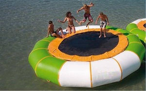 Sports nautiques en plein air de Haute qualité 5m de diamètre <span class=keywords><strong>Gonflable</strong></span> trampoline d'<span class=keywords><strong>eau</strong></span> avec <span class=keywords><strong>structure</strong></span> en métal et ressort à vendre - Product Image 6
