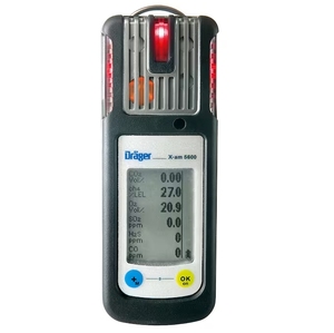 Détecteur de gaz Drager X-am 5600, capable de détecter jusqu'à 6 gaz, compact et fiable, technologie infrarouge, CO, CO2, LEL, SO2 - Product Image 1